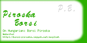piroska borsi business card
